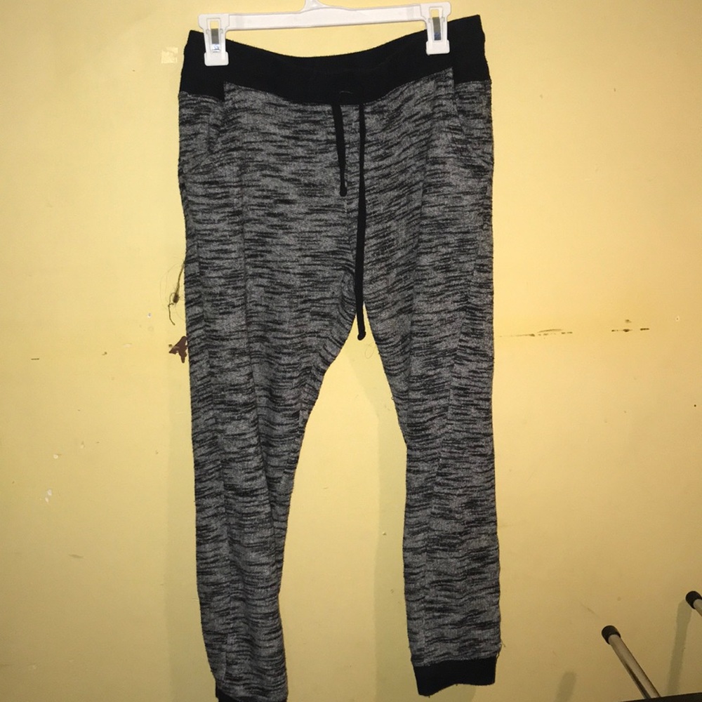 Black and white joggers